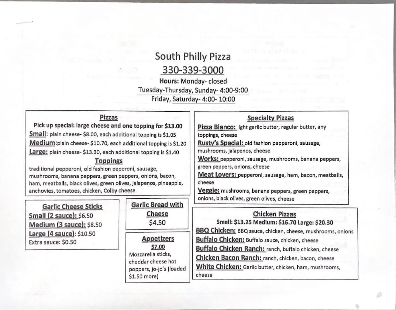 South Philly Pizza